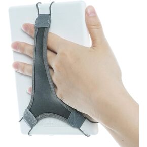 TFY Hand Strap Holder Finger Grip with Soft PU, compatible with Kindle E-readers - Kindle e-reader 6" / Kindle Paperwhite/Kindle Voyage/Kindle Oasis/NOOK GlowLight Plus (Gray)