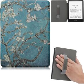Case for Kindle Paperwhite 2021, Lightweight Hand Strap Cover with Auto Sleep/Wake Case for 6.8" Kindle Paperwhite 11th Generation 2021 and Kindle Paperwhite Signature Edition, Marble