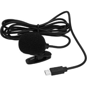 1PC External Microphone USB Type-B Sports Camera External Microphone Compatible with Brave 4 Pro V50 X V35 V39 1.5m Black