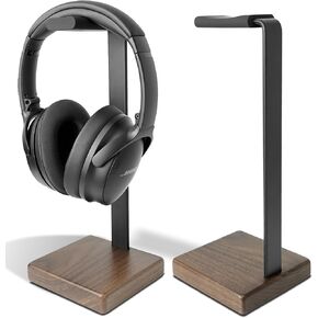 Headphone Stand for Desk - wooden Headset stand for desk - wooden Headphone Holder with Airpods Max and More(square)