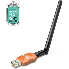 Class 1 Long Range Bluetooth Adapter for PC, QGOO USB Bluetooth Adapter for PC 5.3+EDR, Bluetooth Dongle Bluetooth Receiver Support Windows10/8.1/8/7（orange-072）