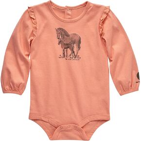 Carhartt girls Knit Long Sleeve Henleyneck Bodysuit