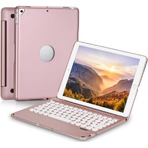 Keyboard Case Compatible with iPad 10.2/10.5inch,iPad 8th Gen(2021),iPad 8th Gen(2020), iPad 7th Gen(2019),iPad Pro 10.5 inch, iPad Air 3rd-Rosegold (Rose Gold, 10.2/10.5 inch)