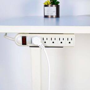 حامل شريط الطاقة العالمي من Monzlteck، ضع شريط الطاقة الخاص بك تحت المكتب أو على الحائط - (شريط الطاقة غير متضمن) - يناسب عرض 1.6 بوصة إلى 2.4 بوصة in Kuwait