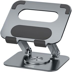 360° Rotating Tablet Stand for iPad Pro, Adjustable Desktop Stand Dock Holder, Aluminum Sturdy Construction, Portable Foldable Phone Holder, Compatible with 4.7" - 13" devices (Grey)