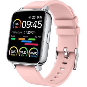 MuGo Smart Watch for Men Women, 1.69'' Fitness Tracker, Smartwatch with Heart Rate/Sleep Monitor, Calorie/Step Counter Activity Tracker, Stopwatch, Blood Oxygen Monitor, Full Touch Fitness Watch 2024