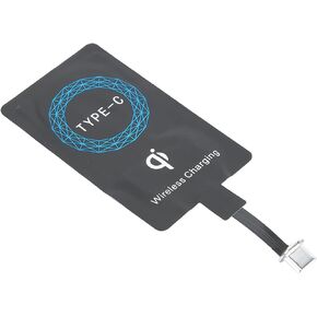 Wire Less Charging Receiver Type C, 2PCS Fast Wire Less Charger Self Adhesive Sticker Charging Receiver for Mobile Phone Android Device