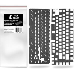 Foam Wizard - Keyboard Foam Compatible with Glorious GMMK Pro Mechanical Keyboard ANSI Layout includes Case and Plate Foam - Noise Suppression - Laser Cut - Pure EVA Foam - Easy to Install