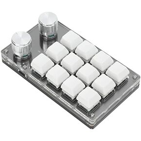 Zerodis Macro Mechanical Keyboard, One Handed Macro Mechanical Keyboard 12 Key Multifunction DIY Programmable Keypad for Office Gaming Labsecurity Accessories (Black)