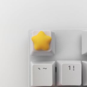 Personalized Cute White Keycap Custom 3D Keycap ESC Key OEM R4 Profile Keycap for Mechanical Keyboard MX Switch Lovely Cartoon Keycap (Cartoon Cow)