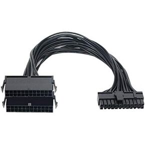 24 Pin 20+4 Dual Multiple PSU Power Supply Cable Splitter Adapter 1 Feet 18AWG for ATX Motherboard Extension Kit
