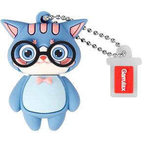 USB Flash Drives,Waterproof Silicone USB2.0 High Speed Thumb Memory Stick Pen Date Storage Pendrive U Disk (16GB,Blue Cat)