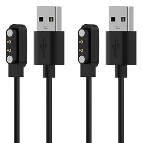 2-Pack Charger Replacement for Letsfit EW1 EW1 ID205L ID205S(not for ID205) Smart Watch, Magnetic USB Charging Cable Cord for Letsfit Smartwatch Accessories 100CM/3.3FT, Black