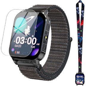 cjc Smart Watch for Kids Gift for Girls Ages 4-12 - Includes Screen Protector, 30 Games, 140 Learning Cards, HD Touch Screen, Camera, Music, Pedometer - Fun & Educational Birthday Gift Idea