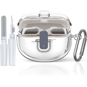 [قفل آمن] لحافظة سماعات الأذن Bose Ultra Open Earbuds (2024)، غطاء حماية مقاوم للصدمات من مادة TPU الشفافة من TUDIOW لملحقات سماعات الأذن اللاسلكية Bose Open Ear مع حبل وسلسلة مفاتيح (شفاف)