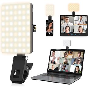 Eicaus 10'' Ring Light with 62'' Tripod Stand and Phone Holder, Selfie Phone Ringlight with Remote Great for Makeup, Video Call, and Live Streaming Black