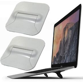 Keyboard Stand Lift Riser,Ergonomic Tilt Keyboard Prop Up Computer Elevator Stand Holder,Mini Invisible Phone Pad Laptop Stand,Foldable Travel Tablet Notebook Mount Cooler for MacBook Dell HP(2,White)