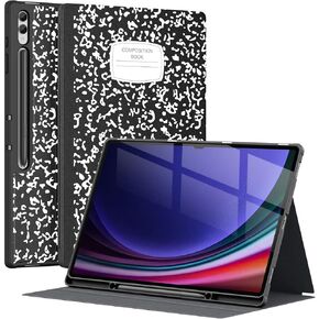 Supveco Case for Samsung Galaxy Tab S9/S8 Ultra 14.6 Inch with S Pen Holder, [Auto Wake/Sleep], Premium Folio Stand Case with Soft TPU Back Cover for Galaxy Tab S9/S8 Ultra 2023/2022-Composition Book