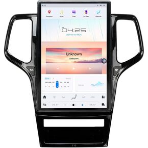 14.4 Inch Qualcomm Android Car Radio for Jeep Grand Cherokee 2010 2011 2012 2013 Stereo Upgrade Tesla Style Head Unit Multimedia IPS Touch Screen Android Auto Player GPS Navigation