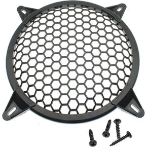 1 Pack 12 Inch Speaker Grills Subwoofer Grill Waffle Grill Guard Protector Covers with Mounting Screws ABS Mesh Round Subwoofer Speaker Cover