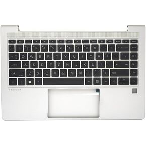 Replacement Upper Case Palmrest for HP Probook 440 G8 445 445R G8 Series Laptop Non-Backlit Keyboard Assembly US layout 14'' Notebook M23770-001 Silver
