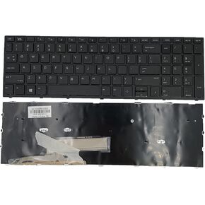 Laptop Replacement US Layout Keyboard for HP Probook 450 G5 455 G5 470 G5 Black Frame