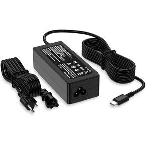 45W USB C Laptop Charger Replacement HP Chromebook Charger Dell Chromebook Charger Lenovo Acer Asus Samsung Google Series Laptop Adapter Type C Charger Power Cord