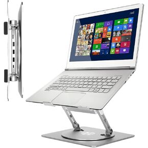 Adjustable Laptop Stand, Ergonomic Portable Computer Riser,Laptop Docking Station Stand for MacBook Pro/Air/Dell/HP/Surface/Lenovo, 13"-17.3" Notebook and Tablet（Silvery White） in Kuwait