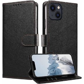 JanCalm for iPhone 14 Case Wallet,[RFID Blocking][Card Holder/Cash Slots][Kickstand] Magnetic Clasp Premium Leather Protective Shockproof Phone Flip Cases Cover for iPhone 14 (Rose Gold)