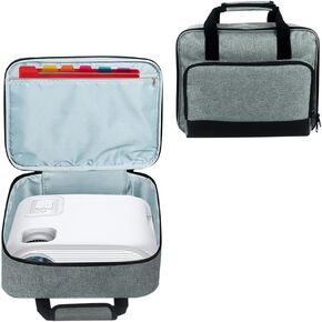 Projector Carrying Case with Accessories Pockets Projector Travel Bag Projector Storage Bag Projector Organizer Projector Carrier for Epson/BenQ/ViewSonic and Other Brand Projector