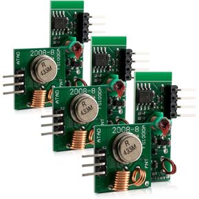 kwmobile 433 MHz Transmitter and Receiver Module Kit for Remote Control Raspberry Pi Arduino Pack of 3
