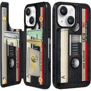 Shorogyt for iPhone 13 Pro Wallet Case with Card Holder, Designer Mushroom Frog Pattern Kickstand Magnetic Clasp Back Flip Folio Leather Phone Cases for iPhone 13 Pro for Women Men Girls