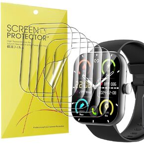 Compatible for Zakotu Y66 Smart Watch Screen Protector, [6 Pack] Full Coverage TPU Clear Film Compatible for Zakotu, Coucur Y66 1.96 Inches Smart Watch (6 Pack)