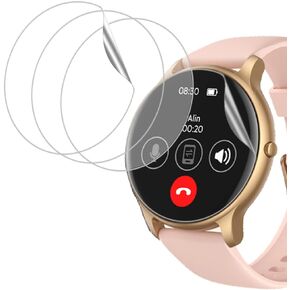 Screen Protector Compatible with AGPTEK SR2 1.32" Round Screen Smartwatch, Soft TPU, 4-pac