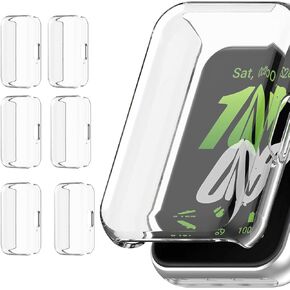 (6 Pack) Screen Protector Cases Compatible with SAMSUNG Galaxy FIT 3 R390 2024 Watch, Soft Color TPU Shockproof Cover Slim Guard Thin Bumper Shell Protector, Clear