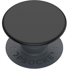 PopSockets : PopGrip Basic - Extendable Base and Grip for Smartphones and Tablets [Top Not Replaceable] - Black