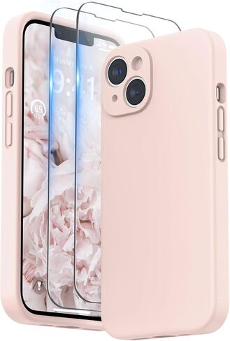 SURPHY Designed for iPhone 14 Plus Case with Screen Protector and Camera Protection, Liquid Silicone Phone Case with Soft Microfiber Lining, Lilac Purple in Saudi Arabia