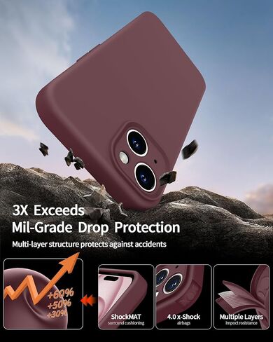 Dssairo Compatible with iPhone 15 Case,Upgrade Liquid Silicone,with 2× Screen Protector[Enhanced Camera Protection][Scratch-Resistant Soft Microfiber Lining] Slim Cover Phone Cases (Black) in Saudi Arabia