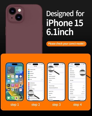 Dssairo Compatible with iPhone 15 Case,Upgrade Liquid Silicone,with 2× Screen Protector[Enhanced Camera Protection][Scratch-Resistant Soft Microfiber Lining] Slim Cover Phone Cases (Black) in Saudi Arabia
