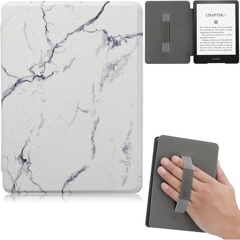 حافظة لجهاز Kindle Paperwhite 2021، غطاء حزام يد خفيف الوزن مع حافظة للنوم/الاستيقاظ التلقائي لجهاز Kindle Paperwhite الجيل الحادي عشر 2021 وKindle Paperwhite Signature Edition مقاس 6.8 بوصات، رخام in Kuwait