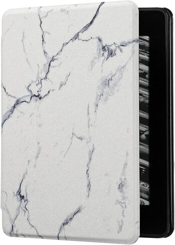 حافظة لجهاز Kindle Paperwhite 2021، غطاء حزام يد خفيف الوزن مع حافظة للنوم/الاستيقاظ التلقائي لجهاز Kindle Paperwhite الجيل الحادي عشر 2021 وKindle Paperwhite Signature Edition مقاس 6.8 بوصات، رخام in Kuwait