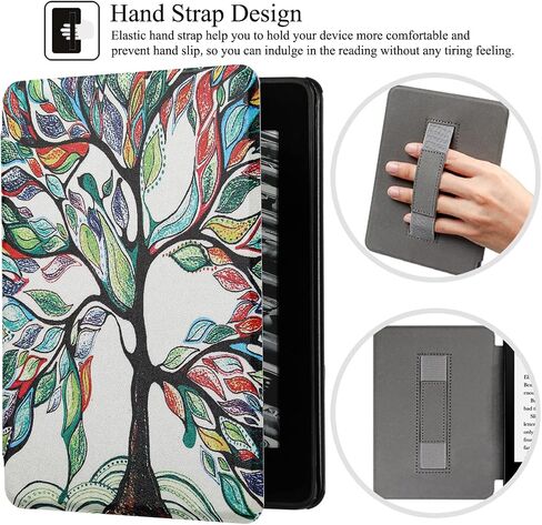 حافظة لجهاز Kindle Paperwhite 2021، غطاء حزام يد خفيف الوزن مع حافظة للنوم/الاستيقاظ التلقائي لجهاز Kindle Paperwhite الجيل الحادي عشر 2021 وKindle Paperwhite Signature Edition مقاس 6.8 بوصات، رخام in Kuwait