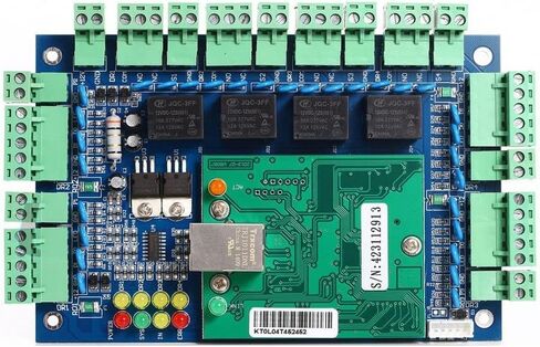 طقم التحكم في الوصول الآمن بـ 4 أبواب IP مع علبة معدنية، صندوق طاقة 110 فولت، قارئ لوحة مفاتيح معدنية + زر خروج بالأشعة تحت الحمراء + قارئ تسجيل سطح المكتب + سلاسل مفاتيح/بطاقات RFID تطبيق الهاتف يفتح الباب عن بعد in Kuwait