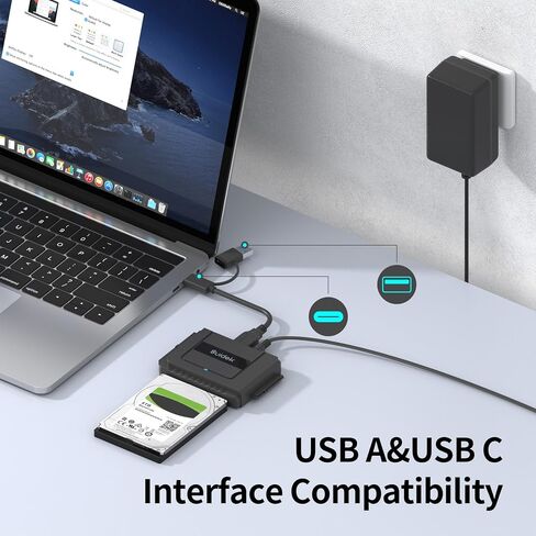 محول USB 3.0 إلى SATA IDE، محول محرك الأقراص الصلبة IDE الخارجي لقرص القرص الصلب العالمي 2.5/3.5 بوصة HDD/SSD، مجموعة محول IDE/SATA مع محول طاقة 12 فولت/2 أمبير in Kuwait