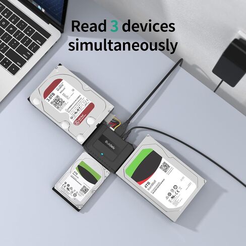 محول USB 3.0 إلى SATA IDE، محول محرك الأقراص الصلبة IDE الخارجي لقرص القرص الصلب العالمي 2.5/3.5 بوصة HDD/SSD، مجموعة محول IDE/SATA مع محول طاقة 12 فولت/2 أمبير in Kuwait