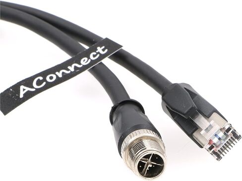 M12-RJ45-X-Code Ethernet-Cable for Cognex-Industrial-Camera Waterproof Shielded-Cable M12 8-Pin X-Code Male to RJ45 Cat6a 10M in Saudi Arabia