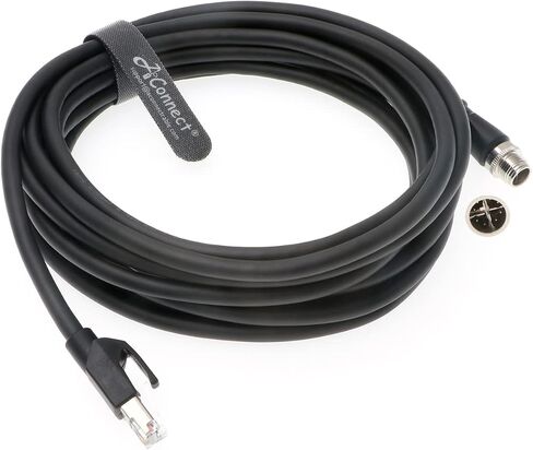 M12-RJ45-X-Code Ethernet-Cable for Cognex-Industrial-Camera Waterproof Shielded-Cable M12 8-Pin X-Code Male to RJ45 Cat6a 10M in Saudi Arabia