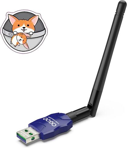 محول بلوتوث طويل المدى من الفئة 1 للكمبيوتر الشخصي، محول بلوتوث QGOO USB للكمبيوتر الشخصي 5.3+EDR، جهاز استقبال بلوتوث دونجل يدعم Windows10/8.1/8/7 (blue-061) in Saudi Arabia