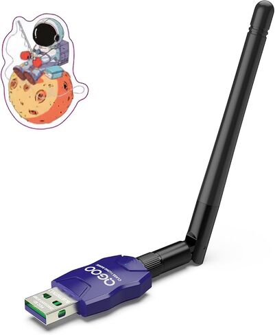 محول بلوتوث طويل المدى من الفئة 1 للكمبيوتر الشخصي، محول بلوتوث QGOO USB للكمبيوتر الشخصي 5.3+EDR، جهاز استقبال بلوتوث دونجل يدعم Windows10/8.1/8/7 (blue-071) in Saudi Arabia