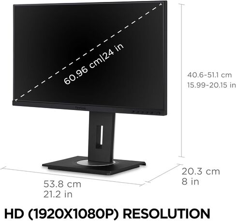 شاشة ViewSonic VG275 مقاس 27 بوصة IPS 1080p مصممة للسطح مع بيئة عمل متقدمة، و60 وات USB C، وHDMI ومنفذ DisplayPort in Kuwait